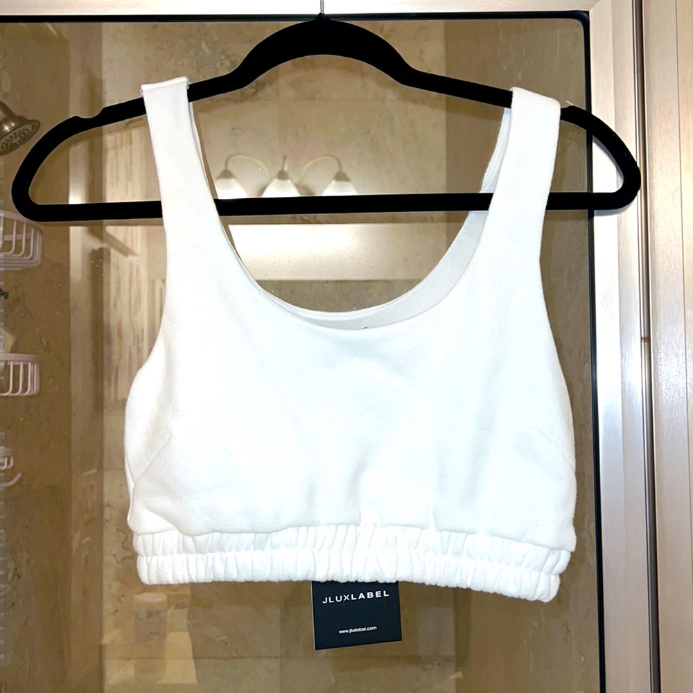 NWT JLUXLABEL white crop top